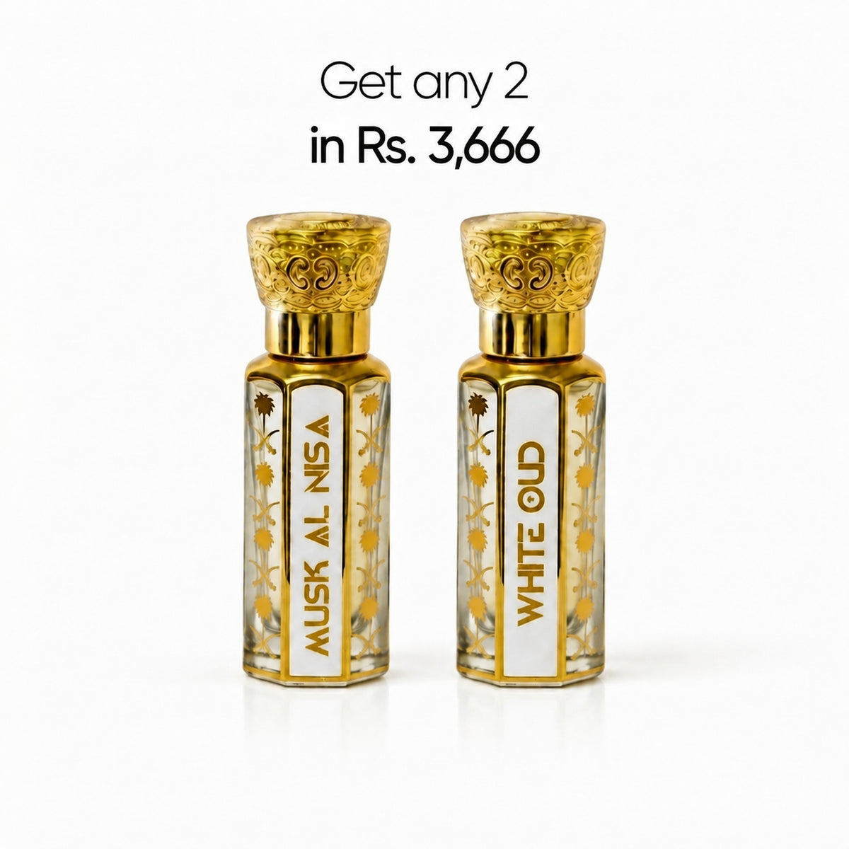 White Oud & Musk Al Nisa Duo Attar Couple Gift Set