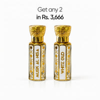White Oud & Musk Al Nisa Duo Attar Couple Gift Set