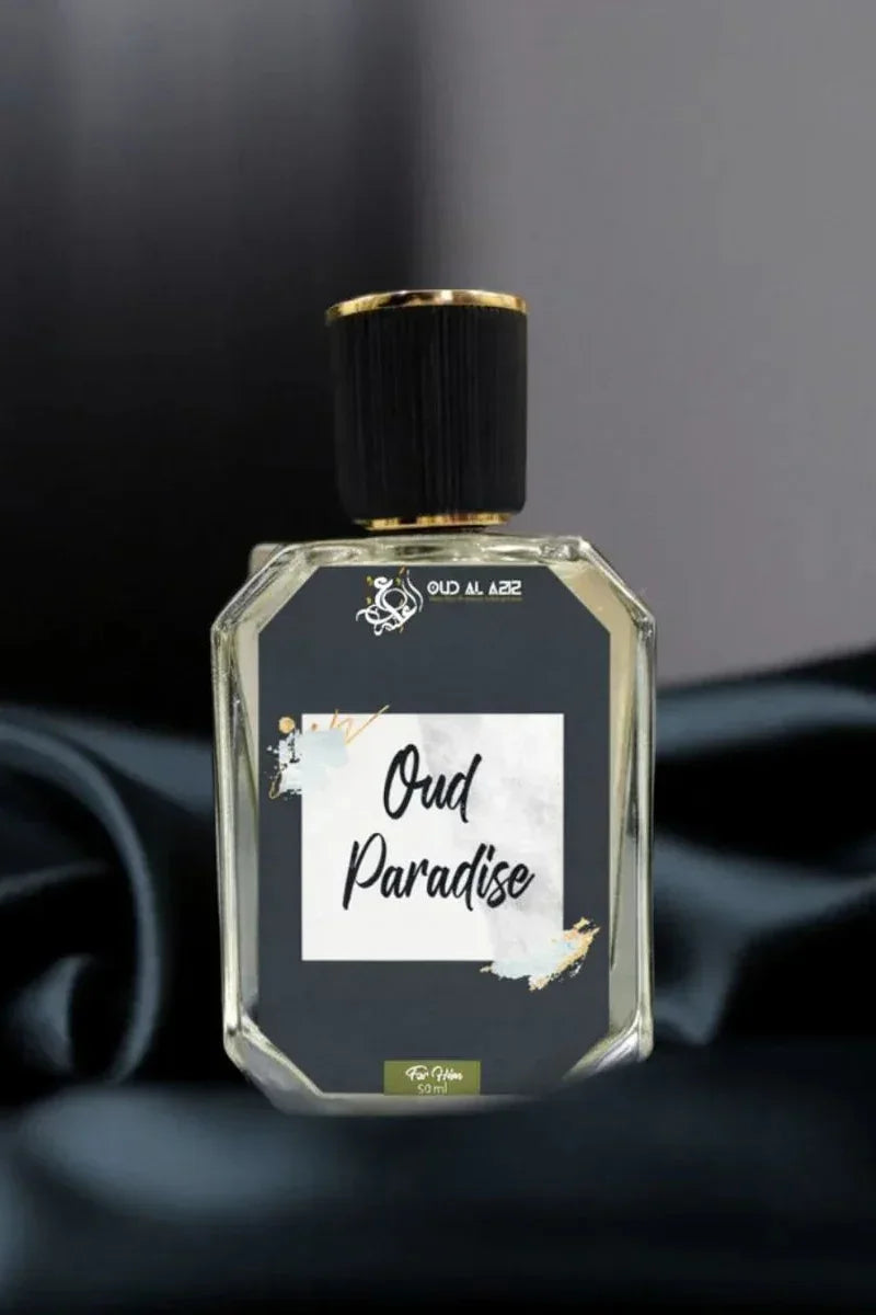 Oud Paradise EDP 50ml — royal Arabic oud and saffron eau de parfum for men by Oud Al Aziz Pakistan
